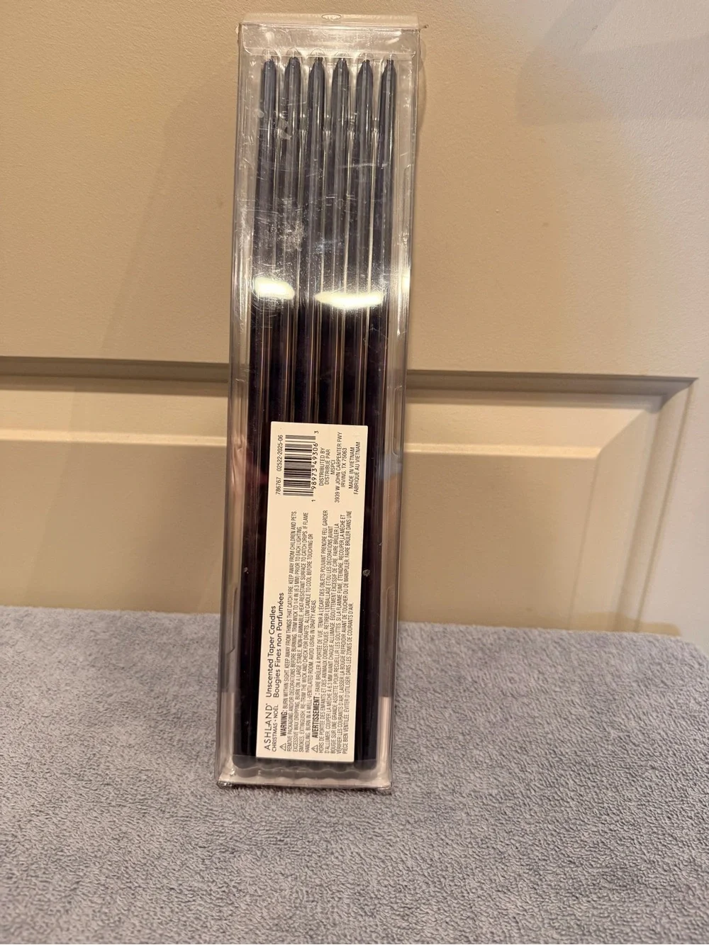 Ashland Set of Black Taper Candles - Pack of 6